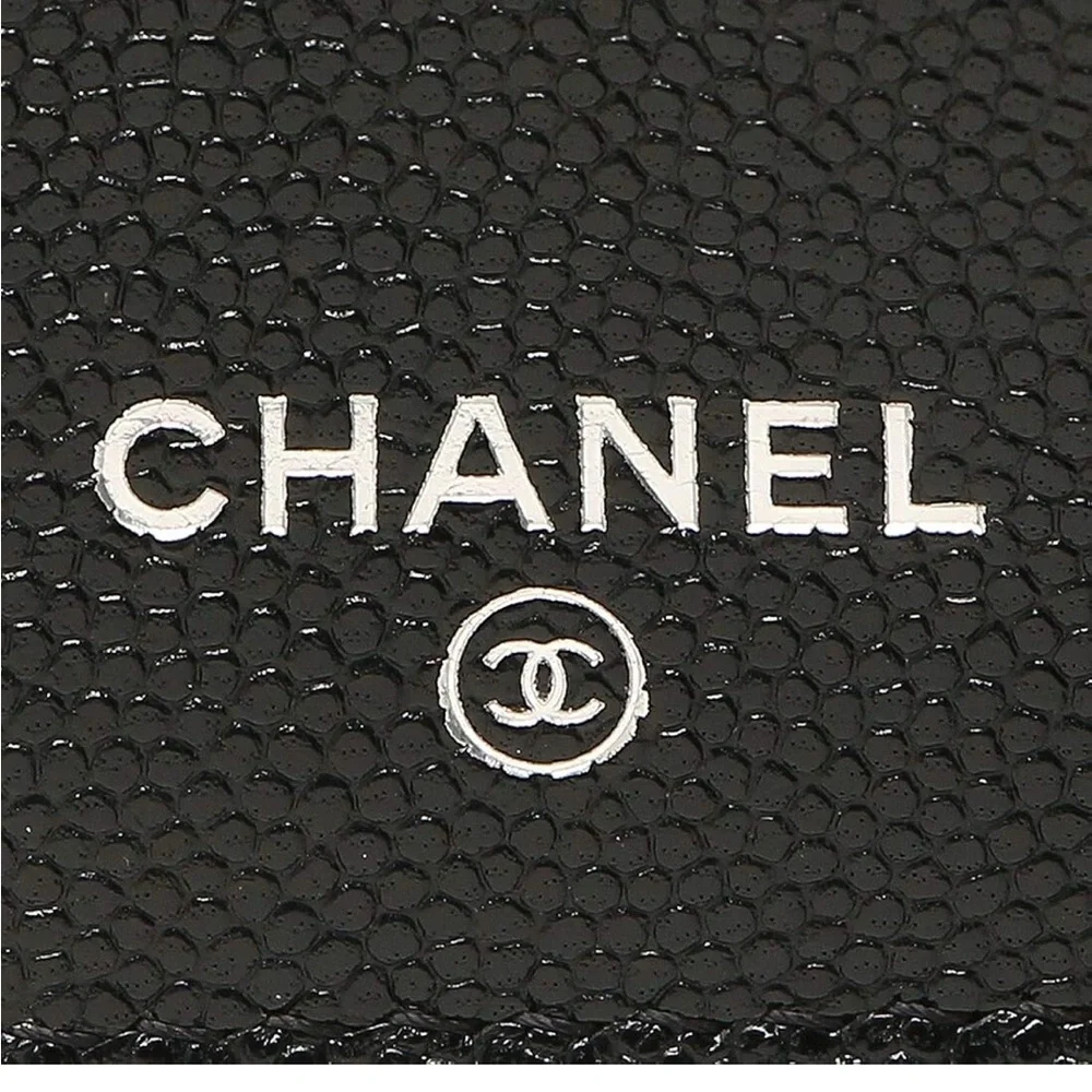 !NWT! CHANEL Black Caviar CC Logo Wallet - Picture 7 of 8